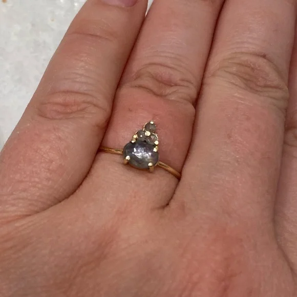 Diamond and sapphire stacking rings - Picture 4 of 8